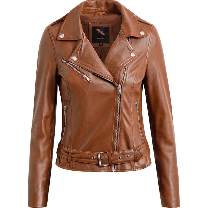 Notyz Skinnjakke Cognac Brun