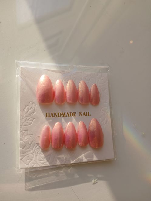 Hovedbilde Nails By A Lys korall long design