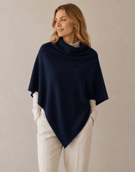 Hovedbilde Marineblå poncho