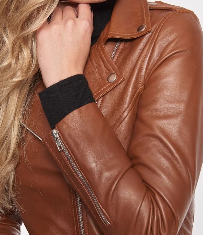 Notyz Skinnjakke Cognac Brun