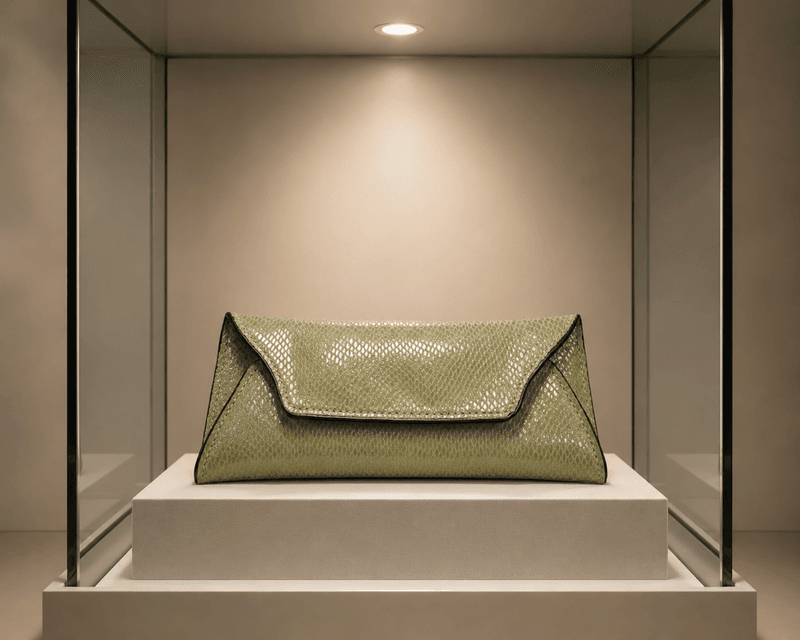 Lime grønn liten clutch