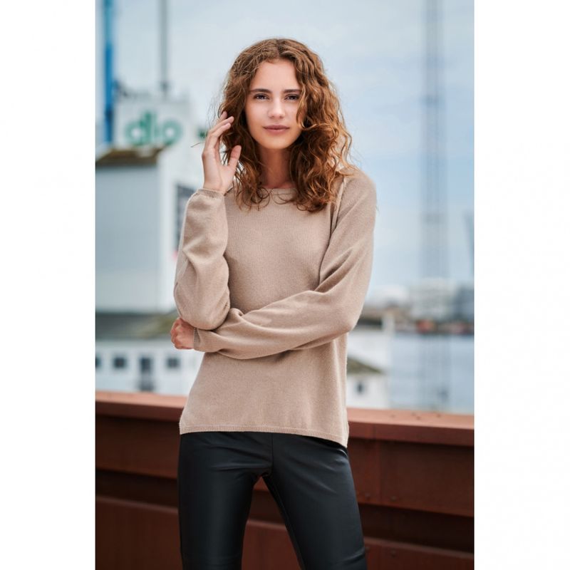 Cashmere Pullover Satin Beige
