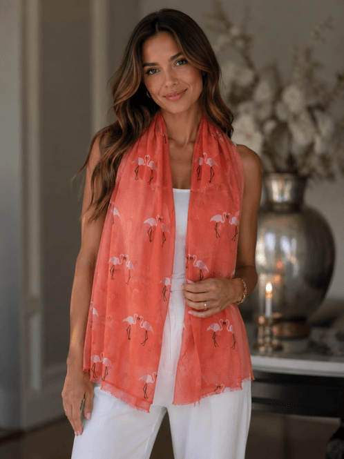Hovedbilde Diz skjerf flamingo korall