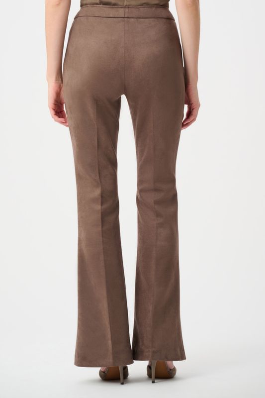 Scuba Suede Flared Pull-On Pants Mink