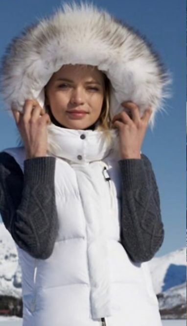 Hovedbilde Cedrico Norway hvit vest med pelskant