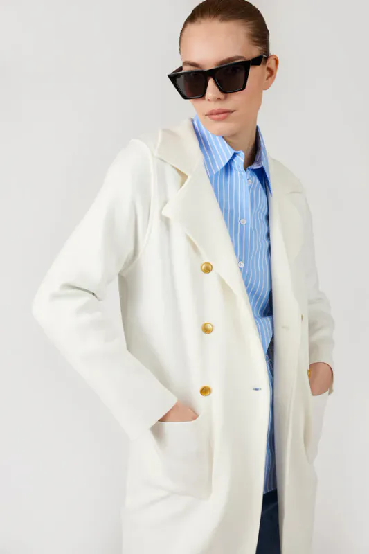 Gomaye Knit Cardigan Creme