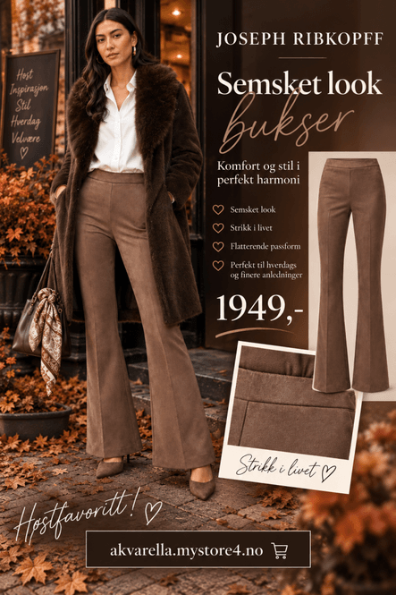 Hovedbilde Scuba Suede Flared Pull-On Pants Mink