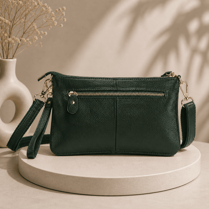 Hovedbilde Just D Lux Grønn Skinn Clutch