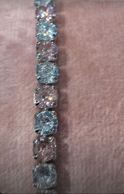 Hovedbilde Bibba Armbånd klar og rosa strass