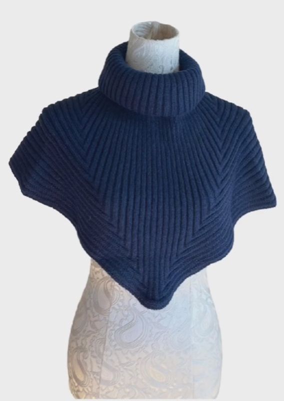 Bibba Hals med poncho blå