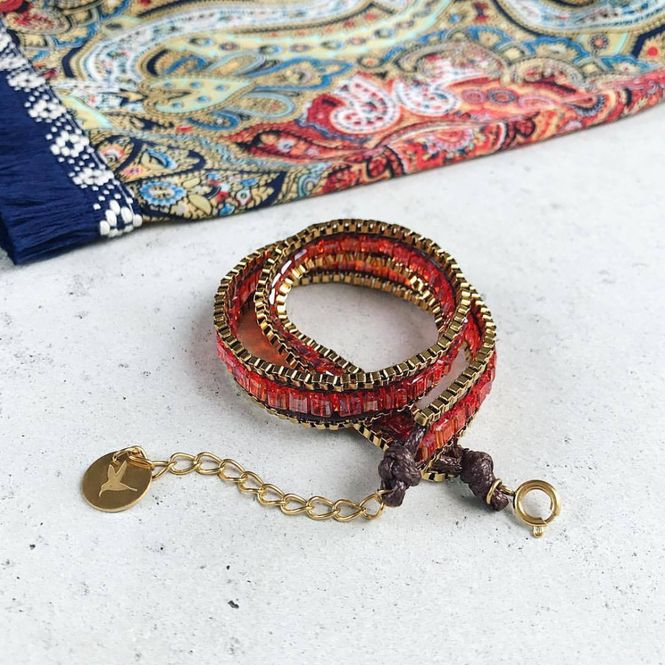 Hovedbilde Armbånd wrap krystaller