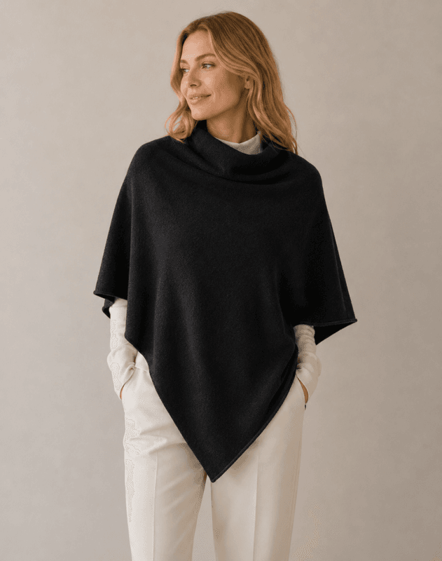 Sort Poncho